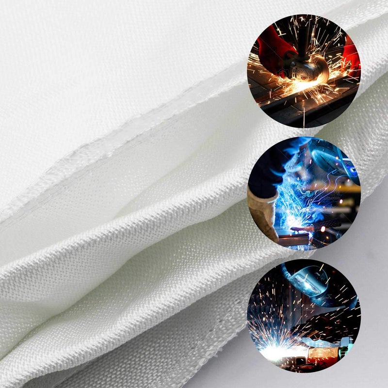 Gihunk Welding Blanket Heavy Duty Fiberglass Fire Blanket Protect Work Area from Sparks (10Ft x 10 Ft) - Image 2